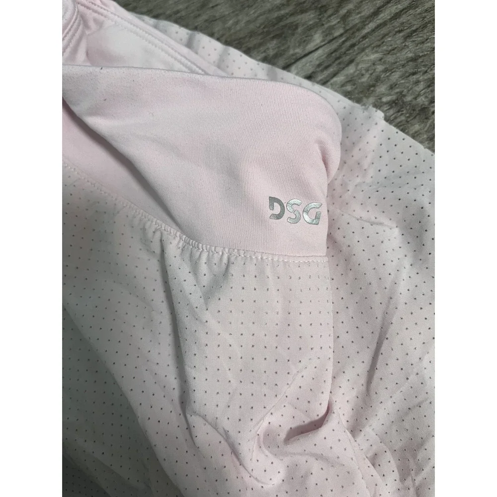 Juniors Girls DSG Size XL (16) Pastel Pink Polka Dot Layered Skort Stretchy